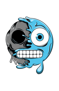 MELTING EMOJI SKULLS